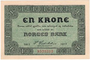 1 krone 1917 No.9523313. Kv.0/01