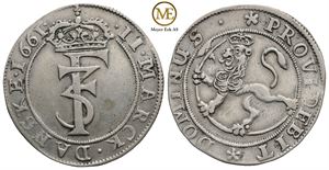 2 mark 1661 Frederik III. Kv.1+
