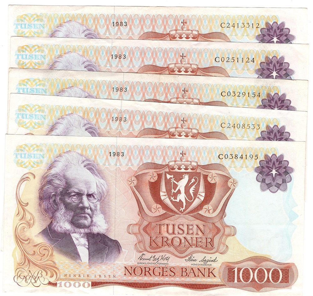 Lot. 1000 kroner 1983 C. VK