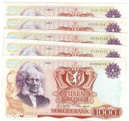 Lot. 1000 kroner 1983 C. VK