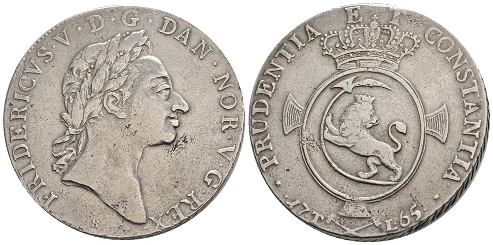 Speciedaler 1765 Frederik V. Kv.1+