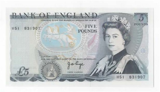 Storbritania 5 pounds u/år (1973-1980) kv. 0
