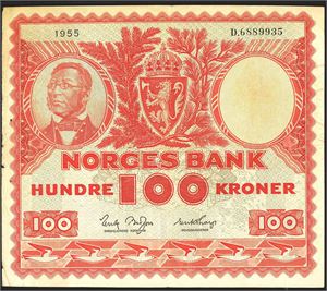 100 kr 1955D kv. 1-