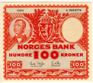 100 kroner 1960 G Kv.01