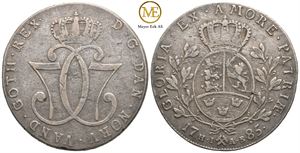 Speciedaler 1785 Christian VII. Kv.1/1+