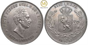 Speciedaler 1857 Oscar I. Kv.01