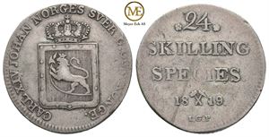 24 skilling 1819 Carl XIV Johan. Kv.1+