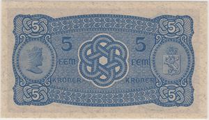 5 kroner 1943 V.8205550. Kv.0