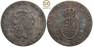 Speciedaler 1792 Christian VII. Kv.1+