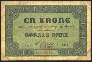 1 kr 1917E kv. 1-