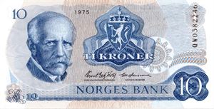 10 kroner 1975 QW erstatning