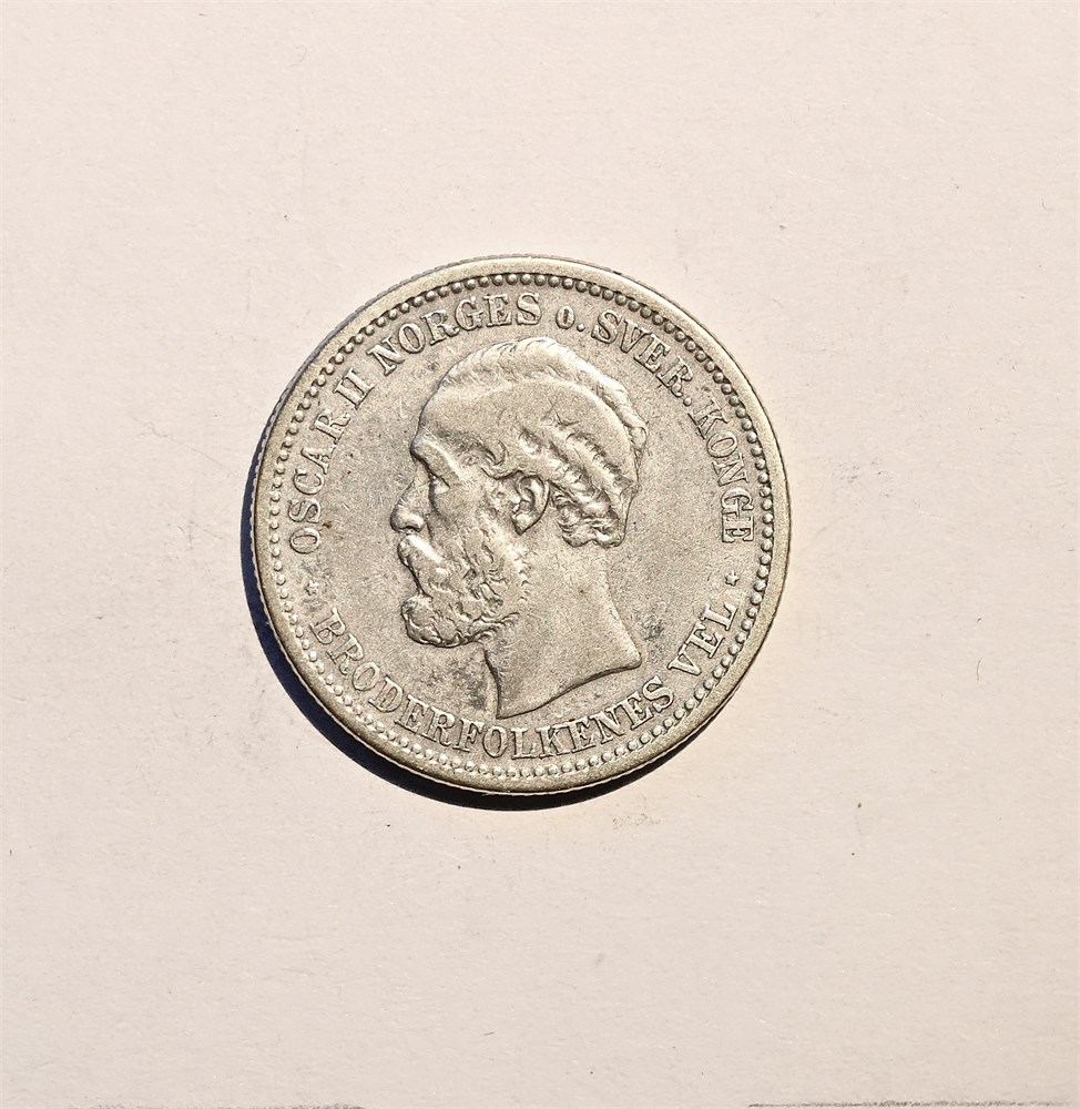 Norge 1 krone 1901 kv 1/1+