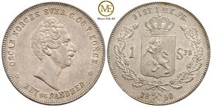 Speciedaler 1850 Oscar I. Kv.0/01