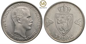 50 øre 1914 Haakon VII. Prakteksemplar