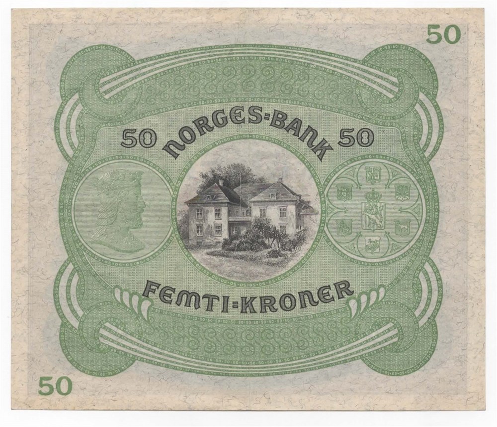 Norge 50 kroner 1943 C kv. 1+/01