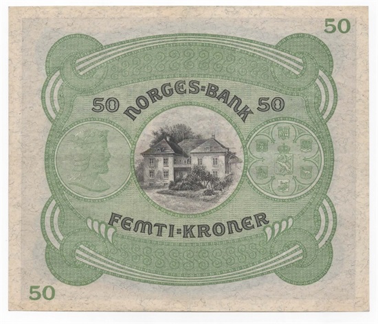 Norge 50 kroner 1943 C kv. 1+/01